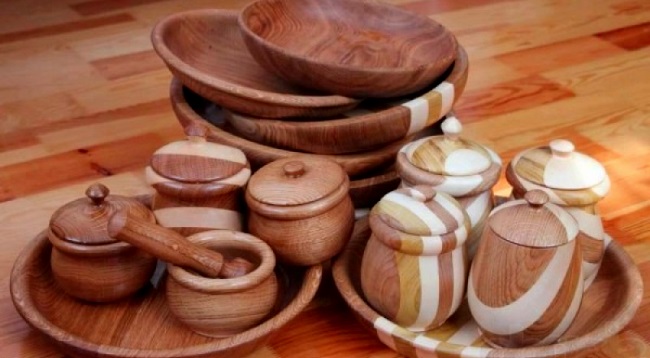 из какой древесины делают посуду