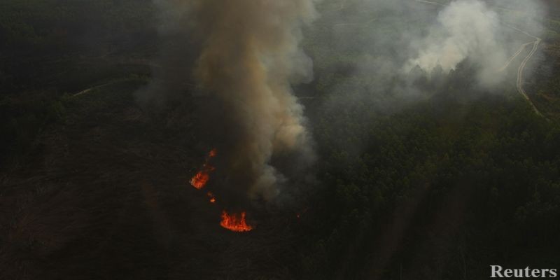 Лесной пожар Аляска