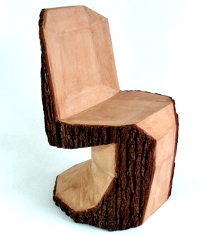 Дачная мебель из дереваа рубленное кресло